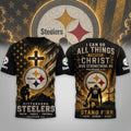 Pittsburgh Steelers Faith Family Football Shirt Steelers Merch Football Fan Gift Ideas - Merchluma