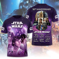 Star Wars A New Hope Cast Signature 50th Anniversary T-Shirt Star Wars Merch Movie Fan Gear - Merchluma