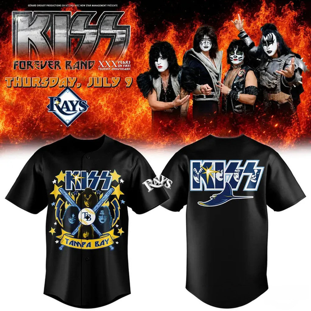 Tampa Bay Rays X KISS Tour Special Baseball Jersey Rays Merch Gifts For Baseball Lovers - Merchluma