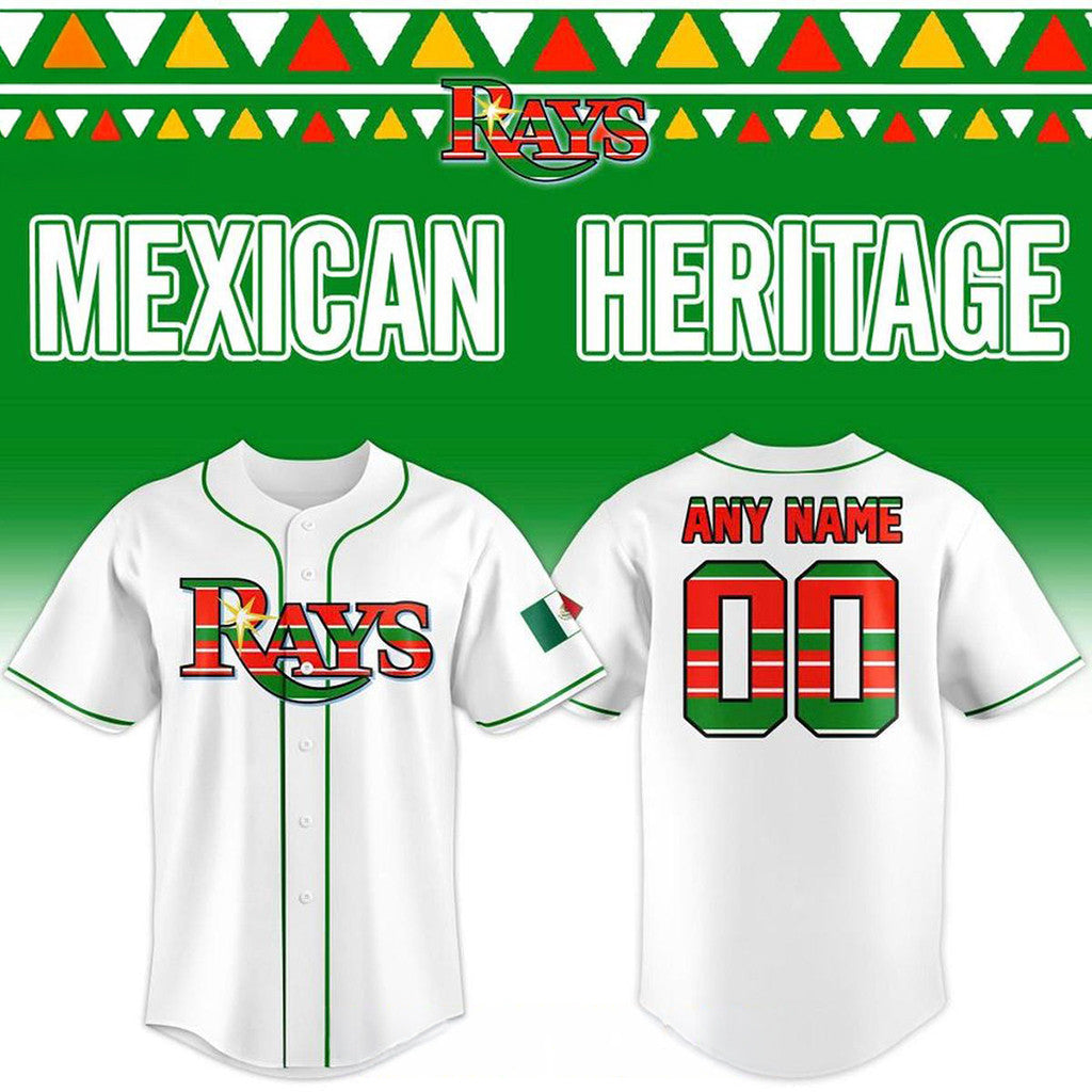 Personalized Tampa Bay Rays x Mexican Night 2026 World Cup Baseball Jersey Rays Merch Fan Gear - Merchluma