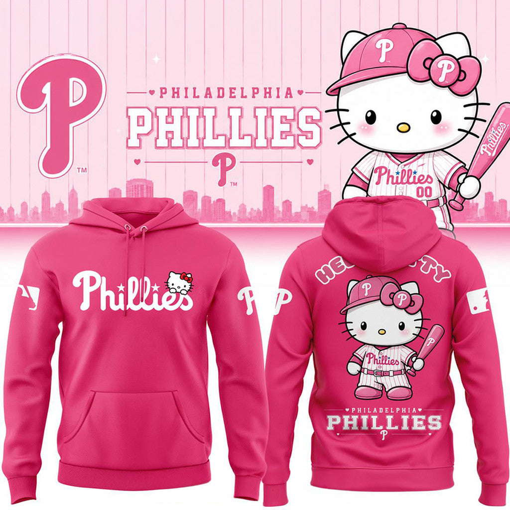 Philadelphia Phillies 2026 Hello Kitty Night All Game Hoodie Phillies Merch Gifts For Wife - Merchluma