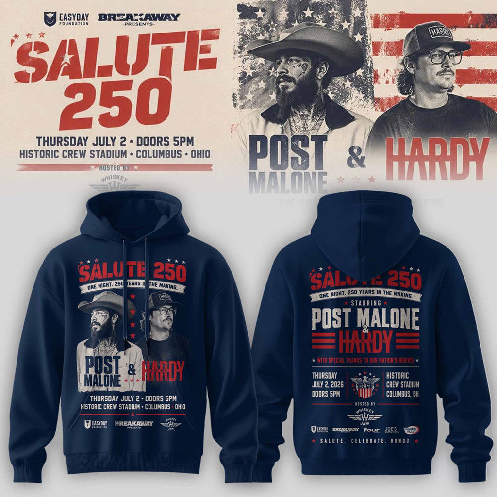 Post Malone Salute 250 Columbus OH Hoodie Post Malone Merch Music Lovers Gifts - Merchluma