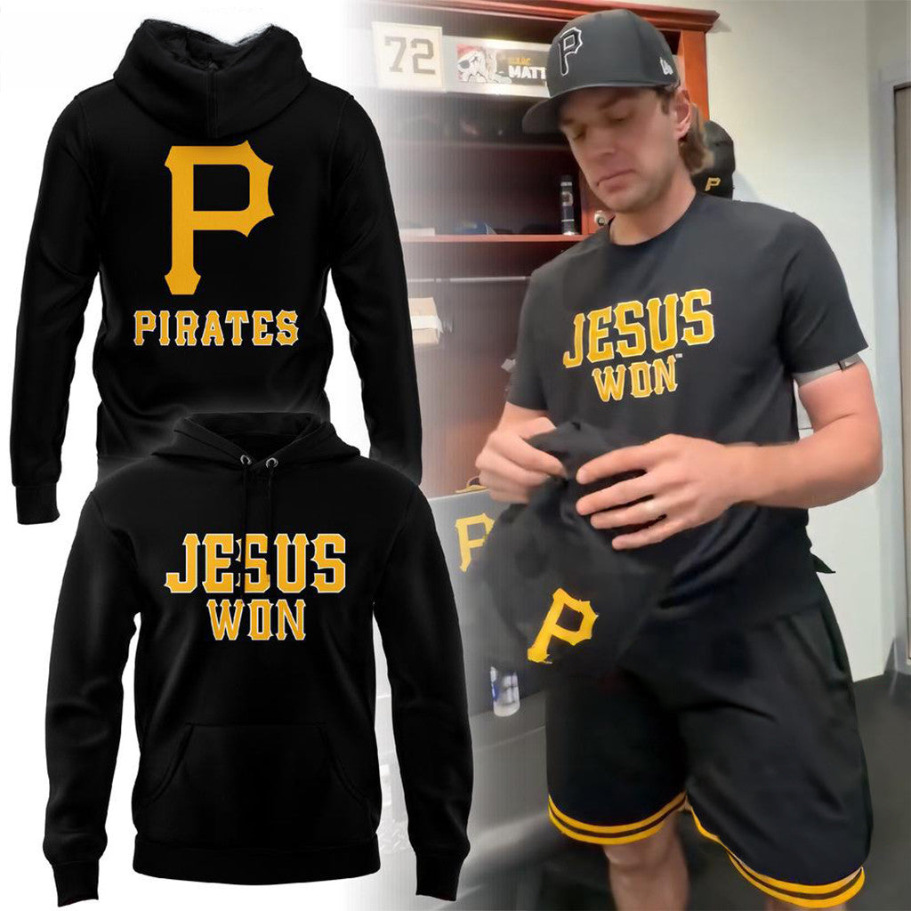 Pittsburgh Pirates Jesus Won 2026 Hoodie Pirates Merch Baseball Lover Gift Ideas - Merchluma