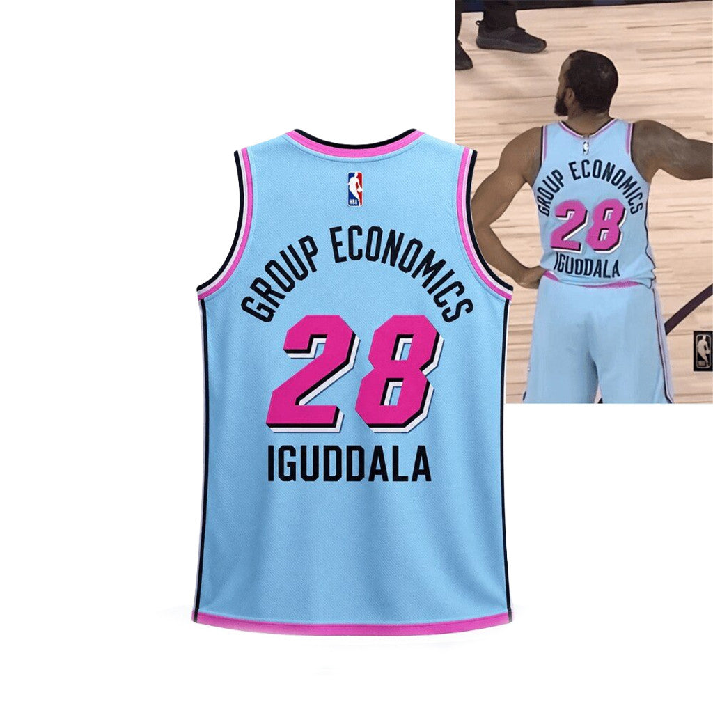 Andre Iguodala Miami Heat Vice City Jersey #28 Group Economic Iguddala Jersey Fan Merch - Merchluma