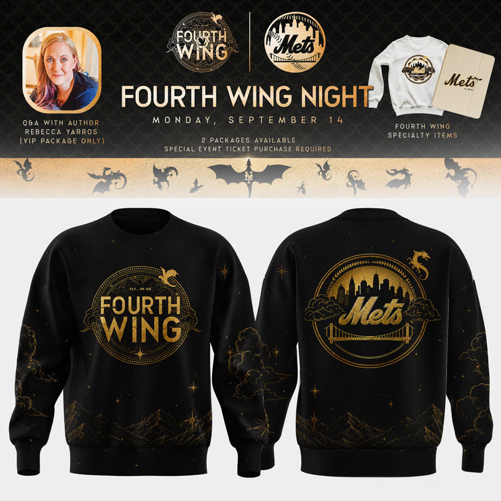 New York Mets X Fourth Wing Night 2026 Sweatshirt NY Mets Merch Baseball Lover Gifts - Merchluma