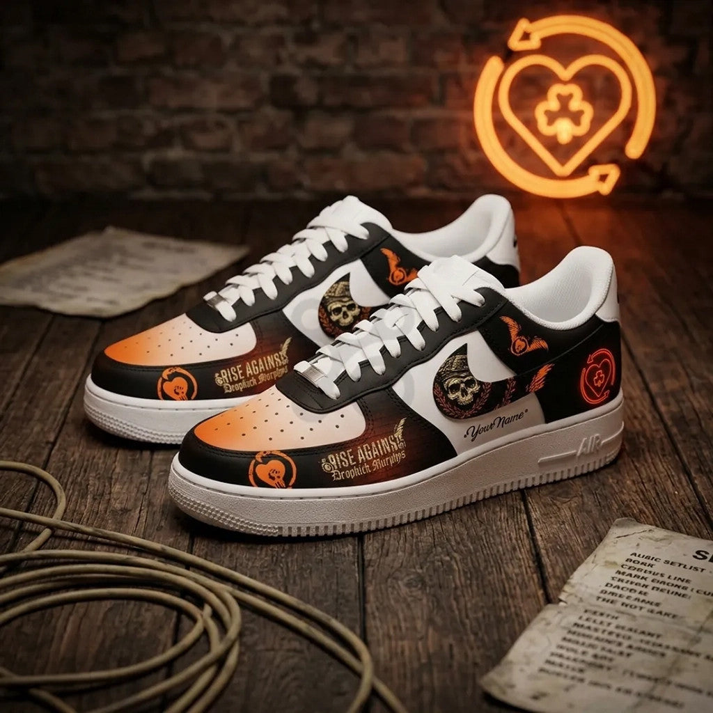 Personalized Rise Against x Dropkick Murphys 2026 Tour Sneakers Rise Against Merch Fan Gifts - Merchluma