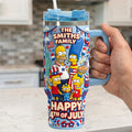 Personalized The Simpsons Family Celebrated 4Th Of July Tumbler The Simpsons Merch Fan Gifts - Merchluma