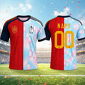 Personalized Spain Vs Belgium FIFA World Cup 2026 Split Jersey Shirt Gifts For Football Fan - Merchluma