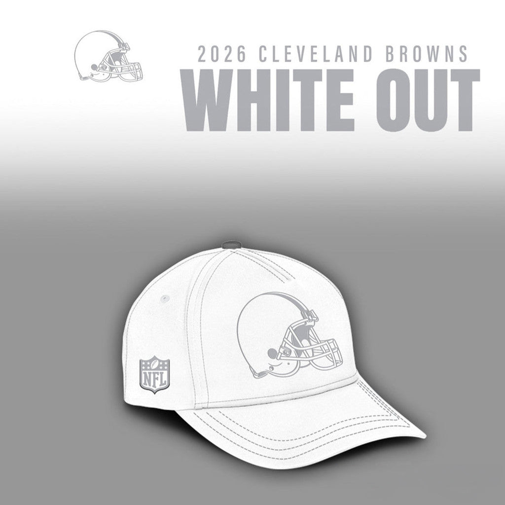 Cleveland Browns 2026 White Out Hat Cleveland Browns Merch Gift For Football Lovers