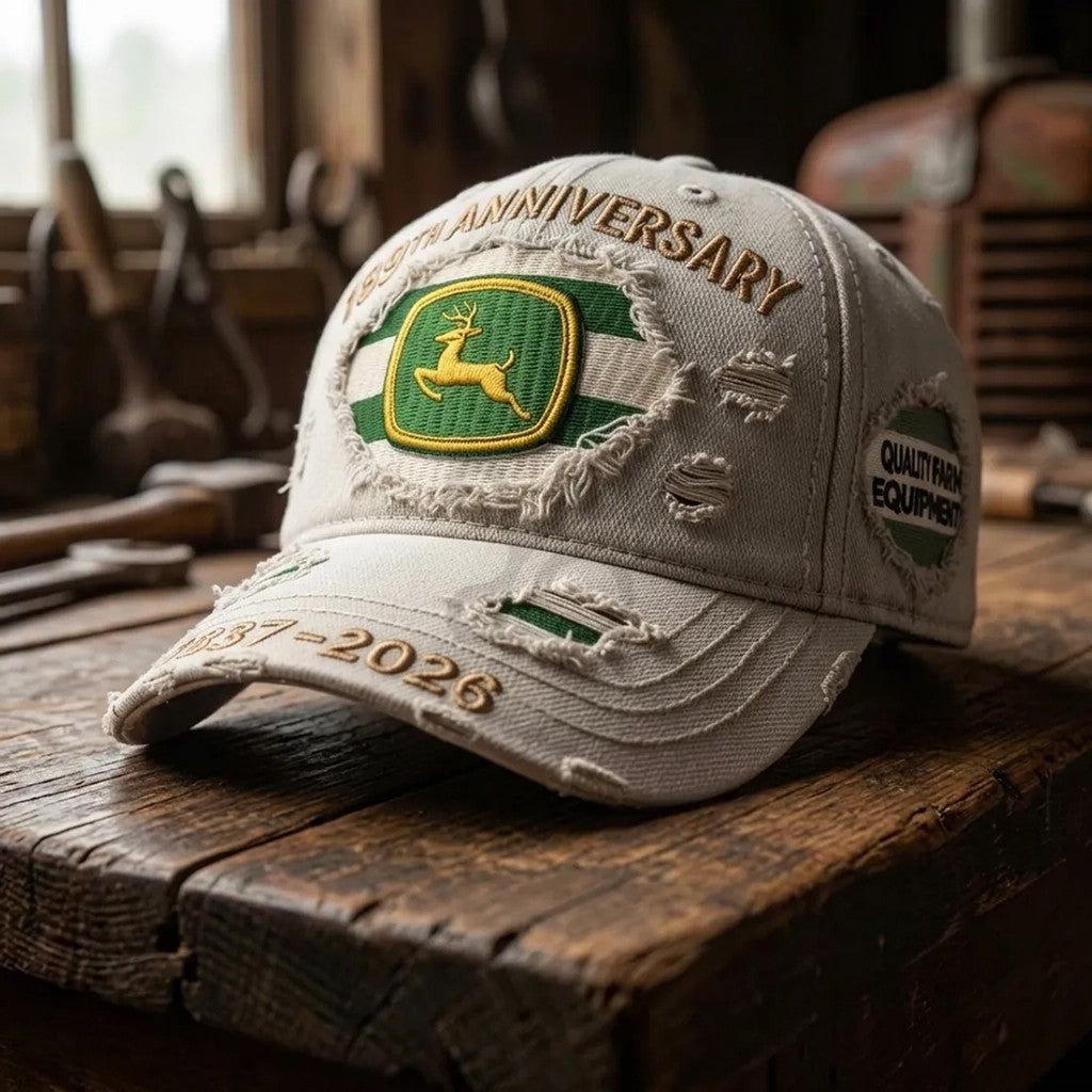 John Deere 189th Anniversary Distressed Hat 2026 John Deere Merch Special Gift For Fathers