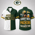 Green Bay Packers Merch Sorry Wife It's Packers And Tailgate Time Hawaiian Shirt Funny Gifts