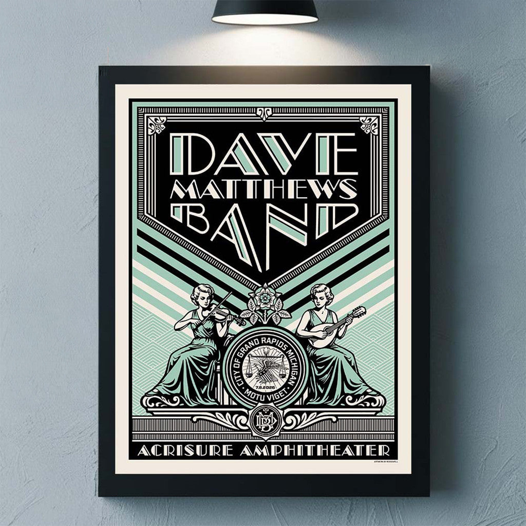 Dave Matthews Band Grand Rapids Michigan 2026 Event Poster At Acrisure Amphitheater Home Decor