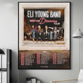 Eli Young Band Keep On Dreaming Tour USA 2026 Concert Poster Eli Young Band Merch Wall Decor