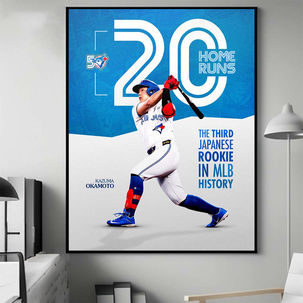 Kazuma Okamoto 20th Home Run Historic Rookie Season 2026 Poster Kazuma Okamoto Merch Decor