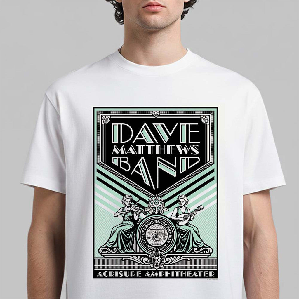 Dave Matthews Band Grand Rapids Michigan 2026 Event Poster T-Shirt Dave Matthews Band Merch