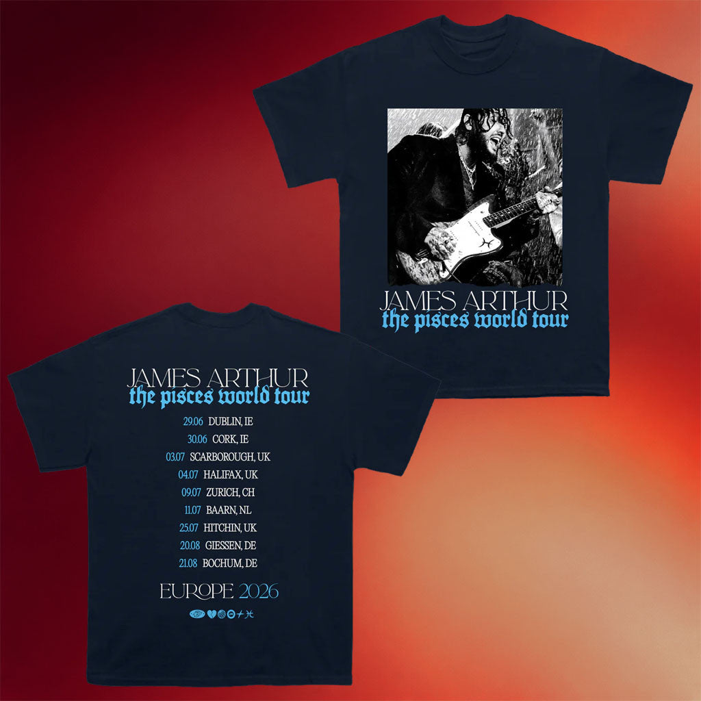 James Arthur Merch 2026 Pisces Photo Itin 2026 T-Shirt James Arthur Tour Merch Gifts For Fan - Merchluma