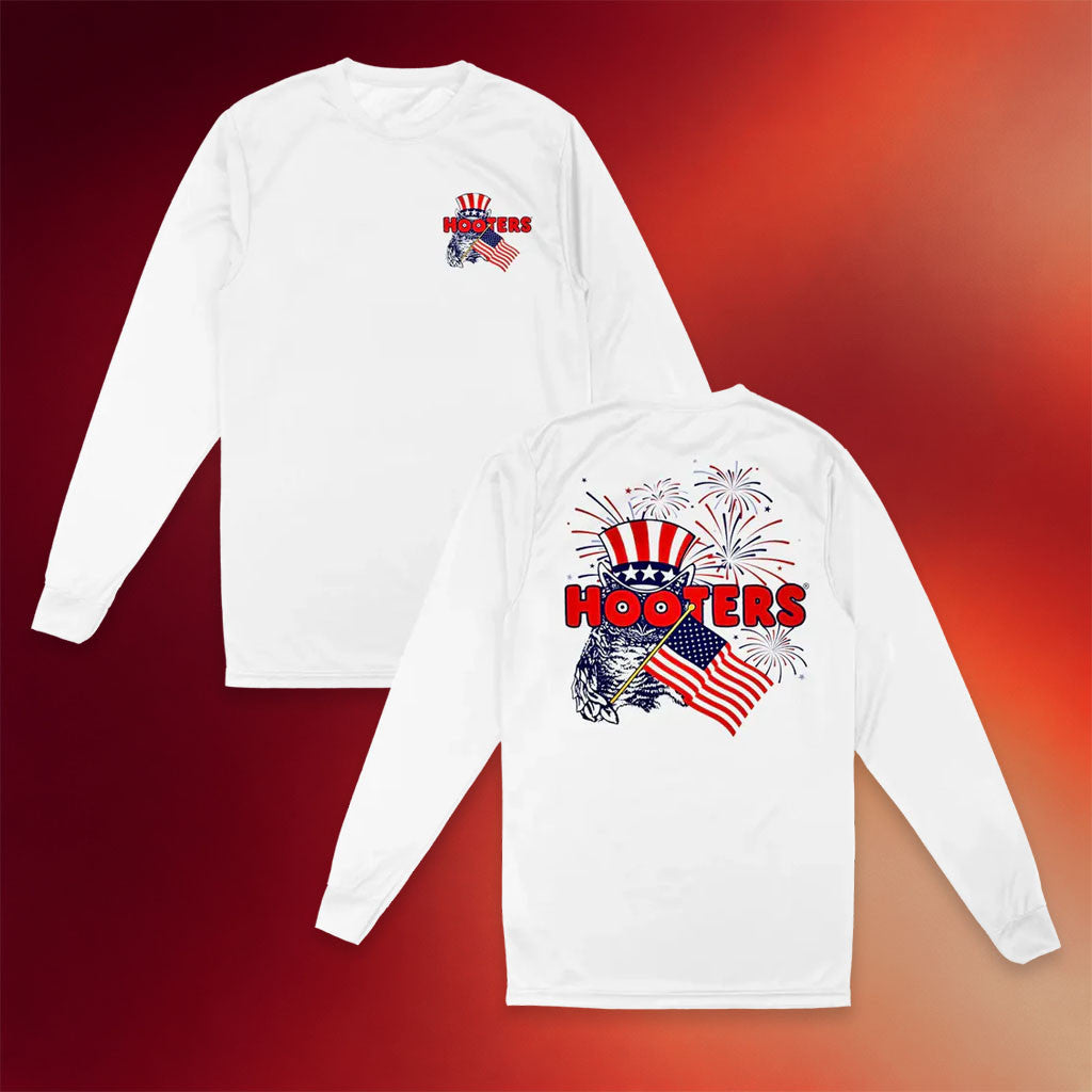 Hooters Merch 2026 Hooters America Long Sleeve Shirt Best Patriotic Gifts For Friends - Merchluma