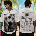 The Witcher Geralt of Rivia Wolf Emblem Vintage Dark Fantasy Gaming Shirt The Witcher Merch