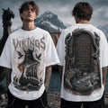 Viking Warrior Raven Wolf White T-Shirt Birthday Presents For Boyfriend