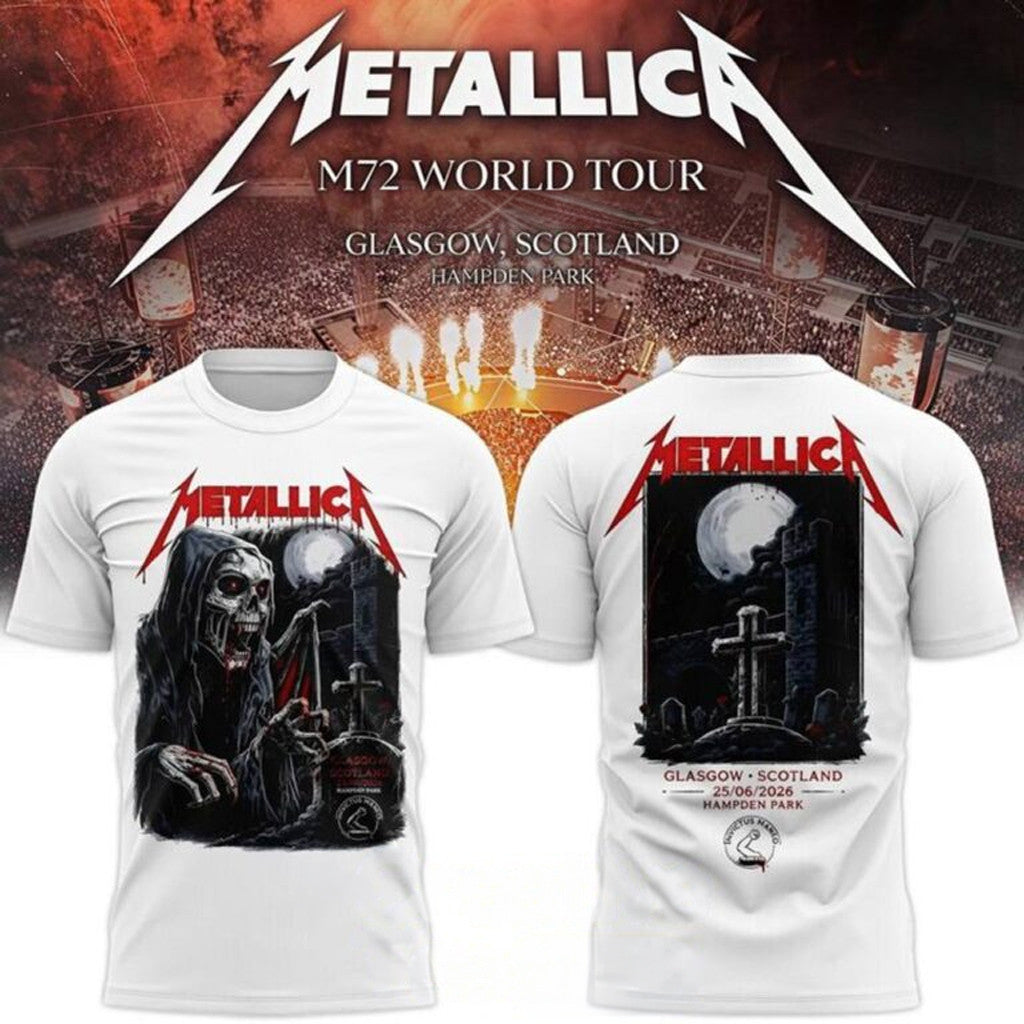 Metallica M72 World Tour Glasgow Special T-Shirt 2026 Metallica Merch Gift For Music Fans