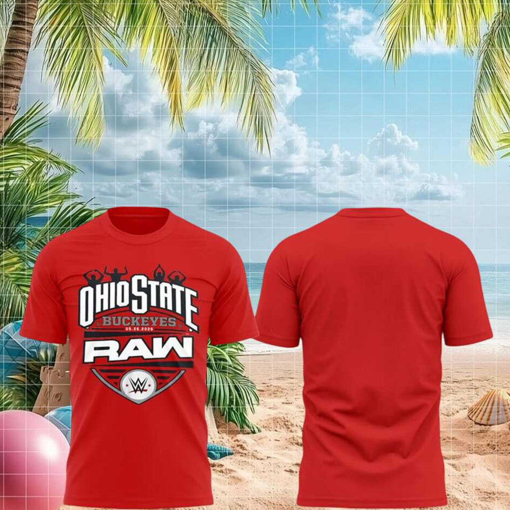 WWE Ohio State Buckeyes Raw May 25 2026 Wrestling Shirt WWE Merch Gifts For Fans
