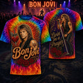 Bon Jovi Livin On A Prayer Tie Dye T-Shirt 2026 Bon Jovi Merch Cool Gifts For Music Lovers