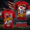 Kansas City Chiefs For Life T-Shirt 2026 KC Chiefs Merch Football Lover Clothing For Men