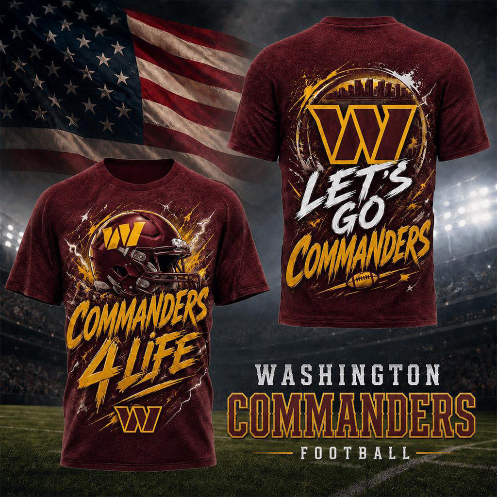Washington Commanders For Life T-Shirt 2026 Commanders Merch Cool Gifts For Football Lovers