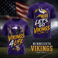 Minnesota Vikings For Life T-Shirt 2026 Minnesota Vikings Merch Football Lover Apparel Men's