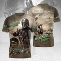 Star Wars Merch The Mandalorian and Grogu Brown T-Shirt Gifts For Son In Law