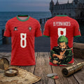 B Fernandes Jersey #8 Portugal X Zoro One Piece Anime World Cup 2026 Jersey Fan Merch