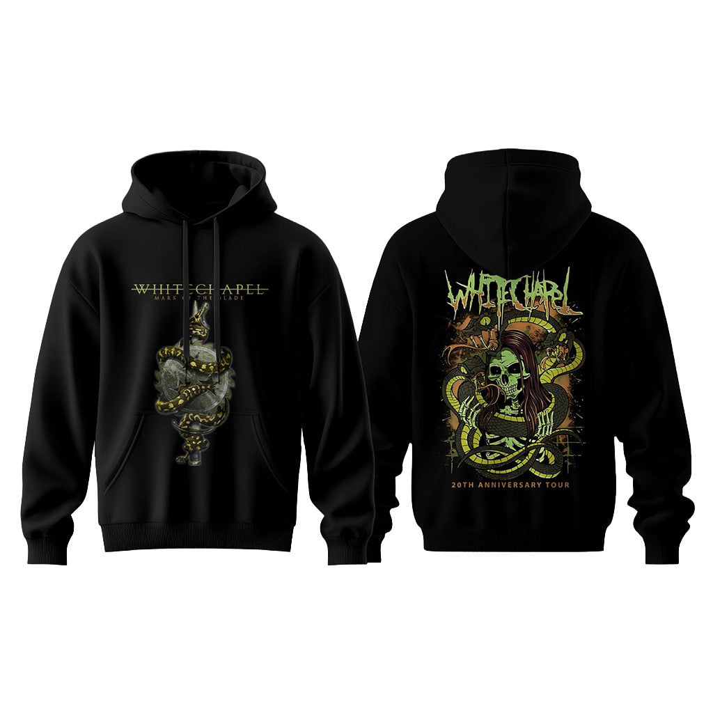 Whitechapel 20Th Anniversary Tour Hoodie Whitechapel Merch Gift Ideas For Music Lovers