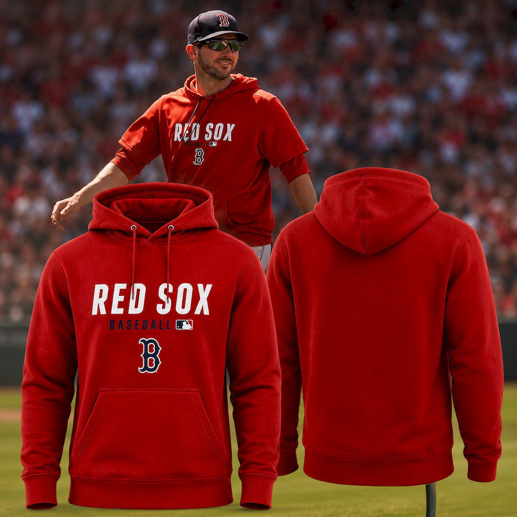 Boston Red Sox Red Hoodie 2026 Red Sox Merch Cool Gift For Baseball Fans