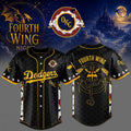 Oklahoma City Dodgers Fourth Wing Night Black Gold Jersey Dodgers Merch Gift For Baseball Fan