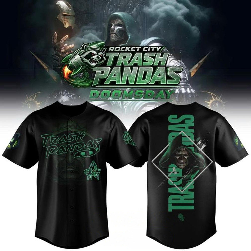 Rocket City Trash Pandas X Avengers Doomsday Baseball Jersey 2026 Trash Pandas Merch Fan Gifts