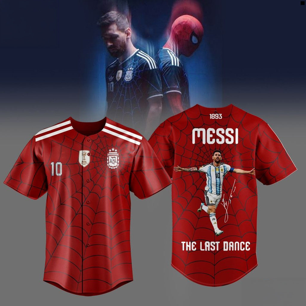 Messi X Spider-Man Argentina The Last Dance Baseball Jersey Messi World Cup 2026 Merch Fan Gift