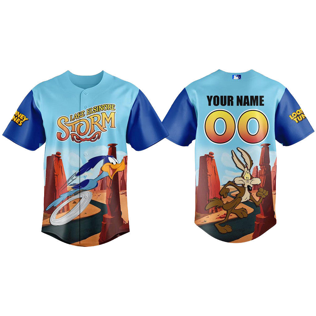 Personalized Lake Elsinore Storm X Looney Tunes Night Jersey 2026 Lake Elsinore Storm Merch