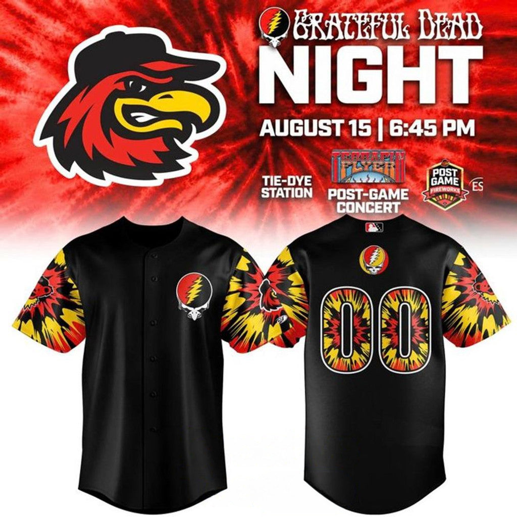 Personalized Rochester Red Wings 2026 Grateful Dead Night Special Baseball Jersey Fan Merch
