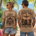 Cody Johnson Harley Davidson Trust God Country Music Tour Retro T-Shirt Cody Johnson Merch