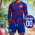 Personalized Haiti Football National Team Long Sleeve Shirt Shorts Set Haiti World Cup Merch