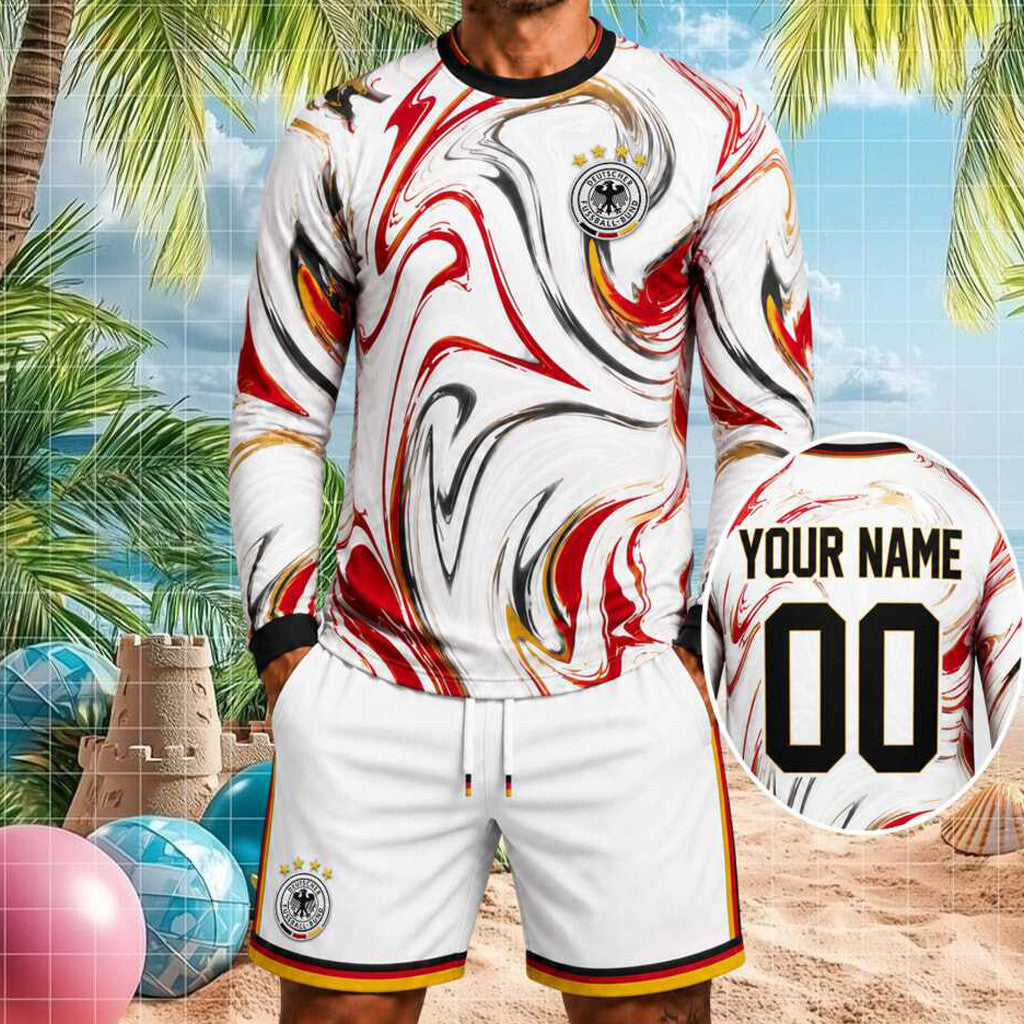 Personalized Germany Football National Team Long Sleeve Shirt Shorts Set Germany WC 2026 Merch