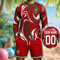 Personalized Morocco Football National Team Long Sleeve Shirt Shorts Set Morocco WC 2026 Merch