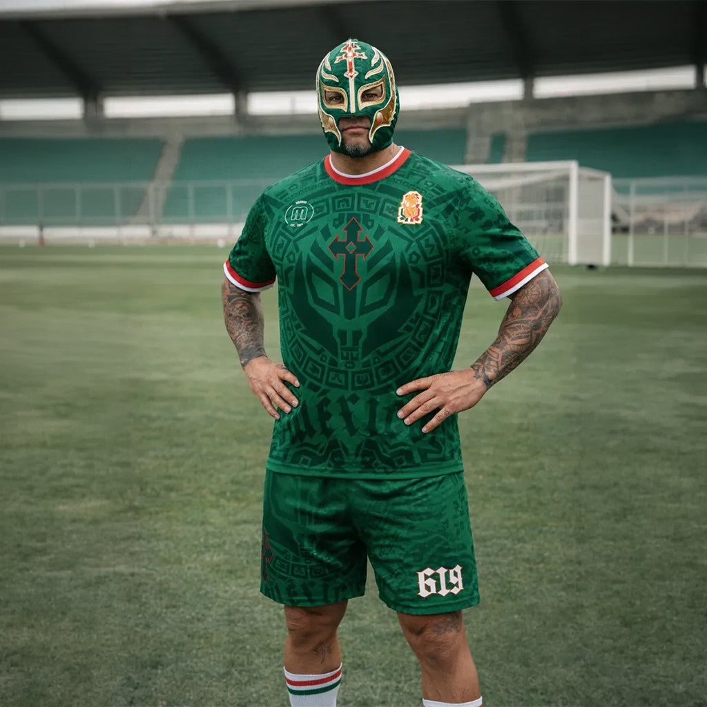 Rey Mysterio 619 Mexico Aztec Calendar Soccer Jersey Shirt And Shorts Set World Cup 2026 Merch