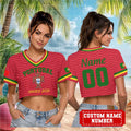 Custom Portugal United 2026 Cropped V-Neck Shirt Portugal National Team Merch World Cup 2026