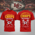 Kansas City Chiefs Mechanic Built For The Grind T-Shirt 2026 KC Chiefs Merch Present For Him