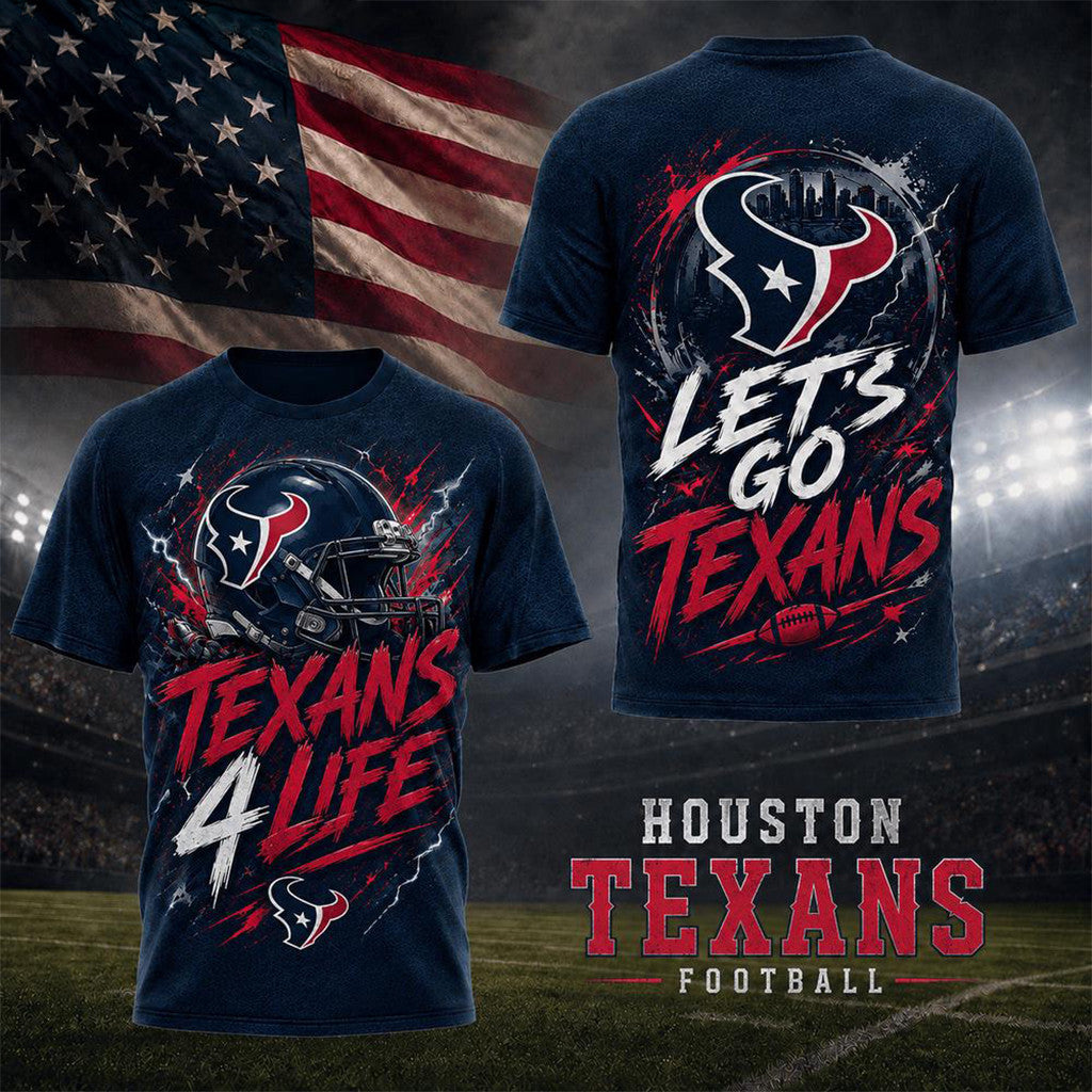 Houston Texans For Life T-Shirt 2026 Houston Texans Merch Football Related Gift For Him