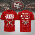 San Francisco 49ers Mechanic Built For the Grind T-Shirt 2026 SF 49ers Merch Gifts For Dad