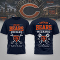 Chicago Bears Mechanic Built For The Grind T-Shirt 2026 Chicago Bears Merch Stepdad Gifts