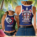 England World Cup 2026 Tank Top England National Team Merch Football Fan Clothing Her Gifts
