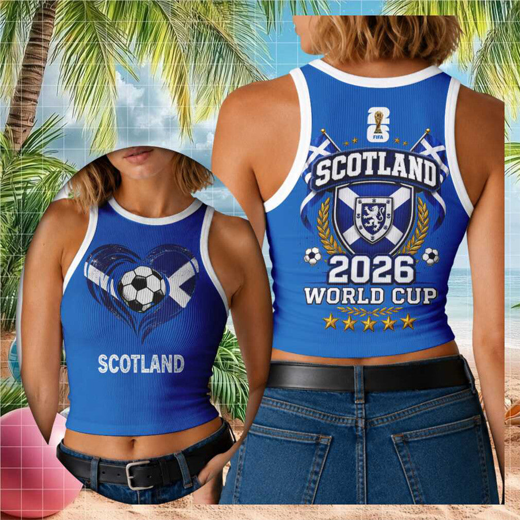 Scotland 2026 World Cup Crop Tank Scotland National Football Team Merch Game Day Gift For Her